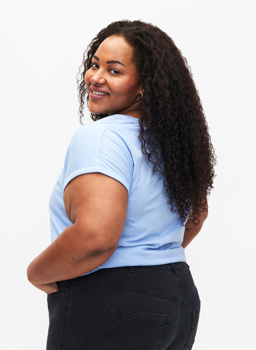 Bedrucktes T-Shirt aus Bio-Baumwolle, Serenityw.Navy Print, Model image number 1