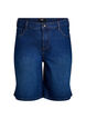 Locker sitzende Jeansshorts mit hoher Taille, Blau, Packshot image number 0