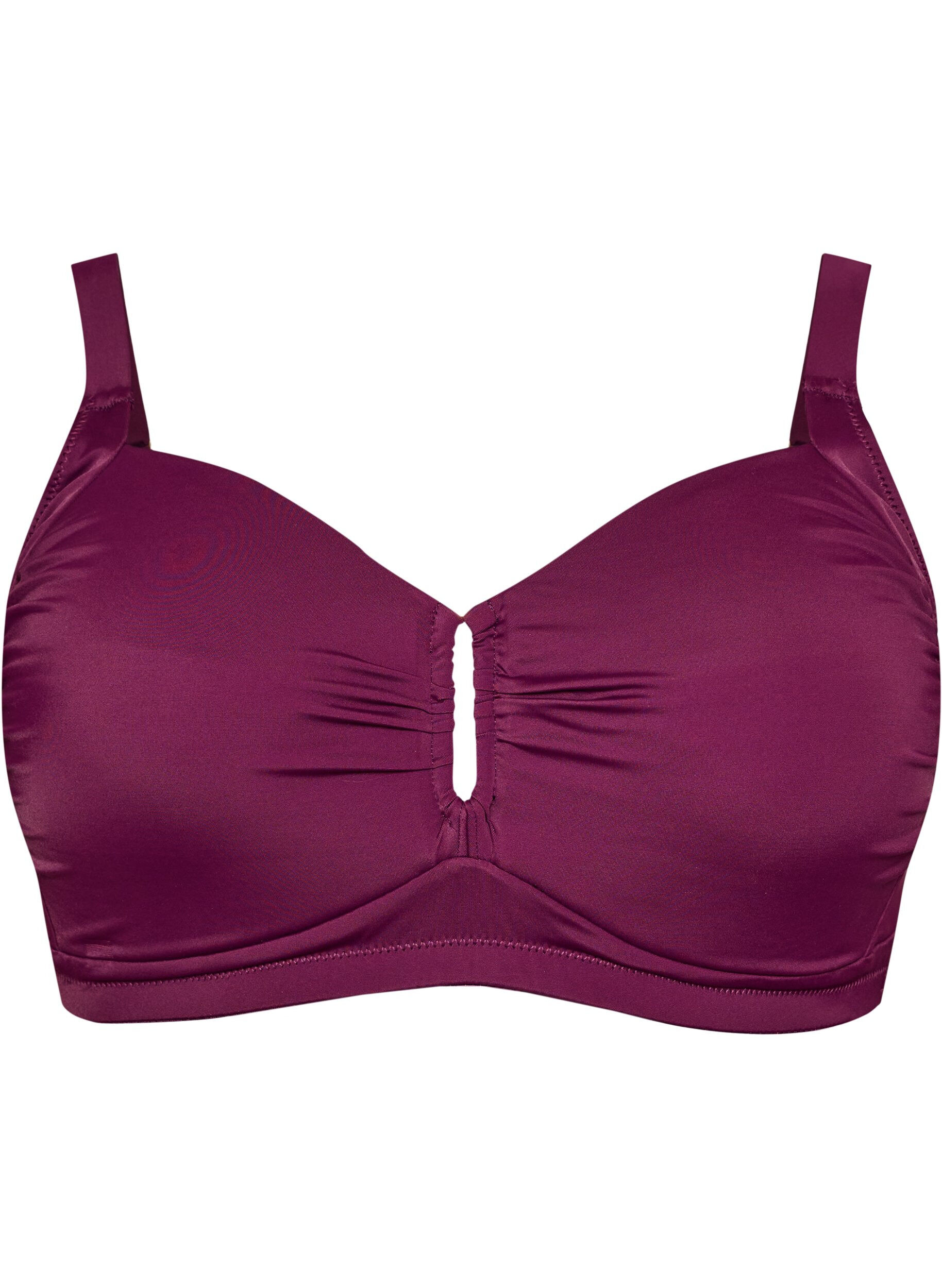 ZizziHaut de bikini rembourr&eacute; avec d&eacute;tail anneau, Violet, Packshot image number 0