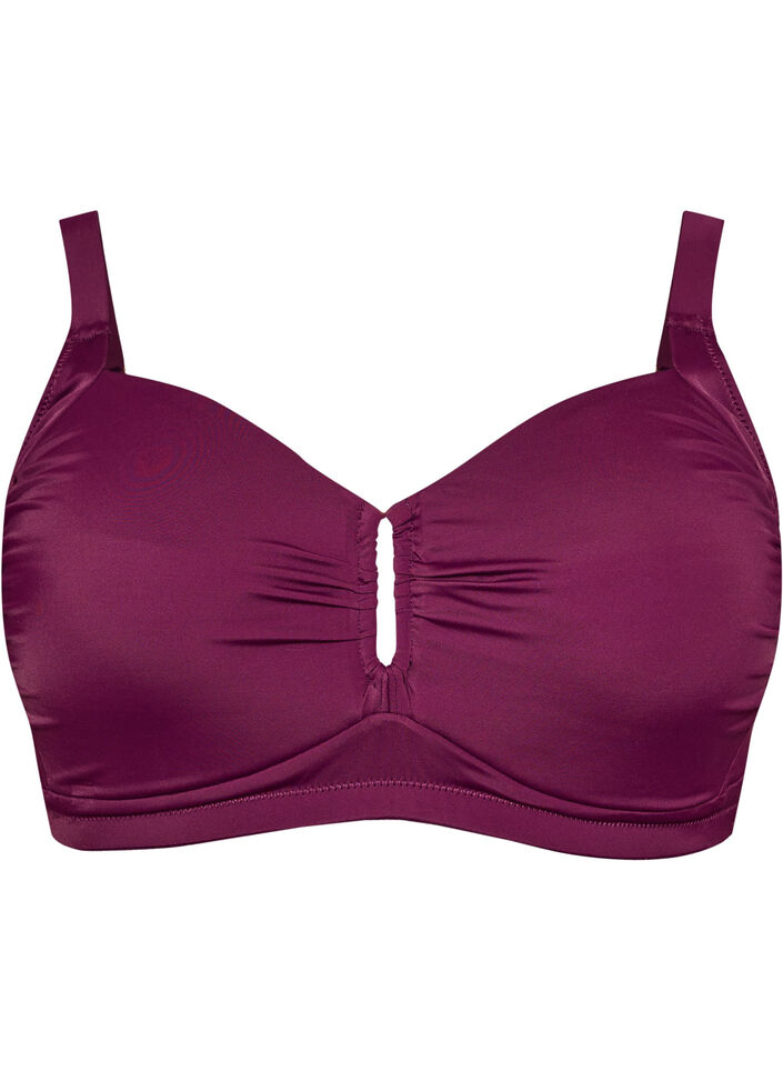 Haut de bikini rembourr&eacute; avec d&eacute;tail anneau, Violet, Packshot image number 0
