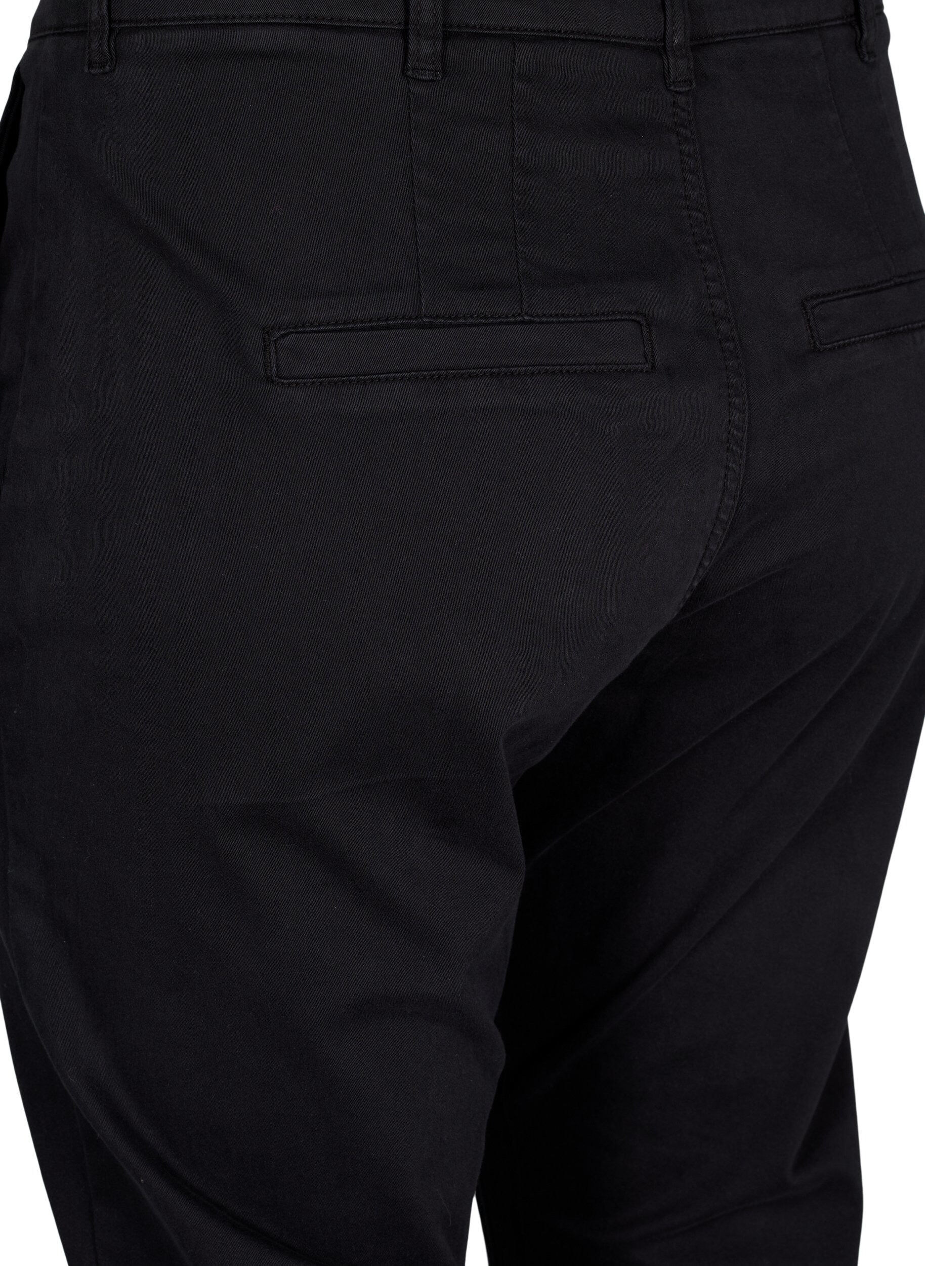Zizzi Chinos en coton, Black, Packshot image number 3