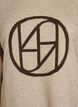 Pullover mit Logo und Kontraststreifen, Beige, Packshot image number 2