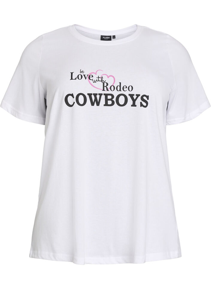 T-shirt imprim&eacute;, Blanc, Packshot image number 0