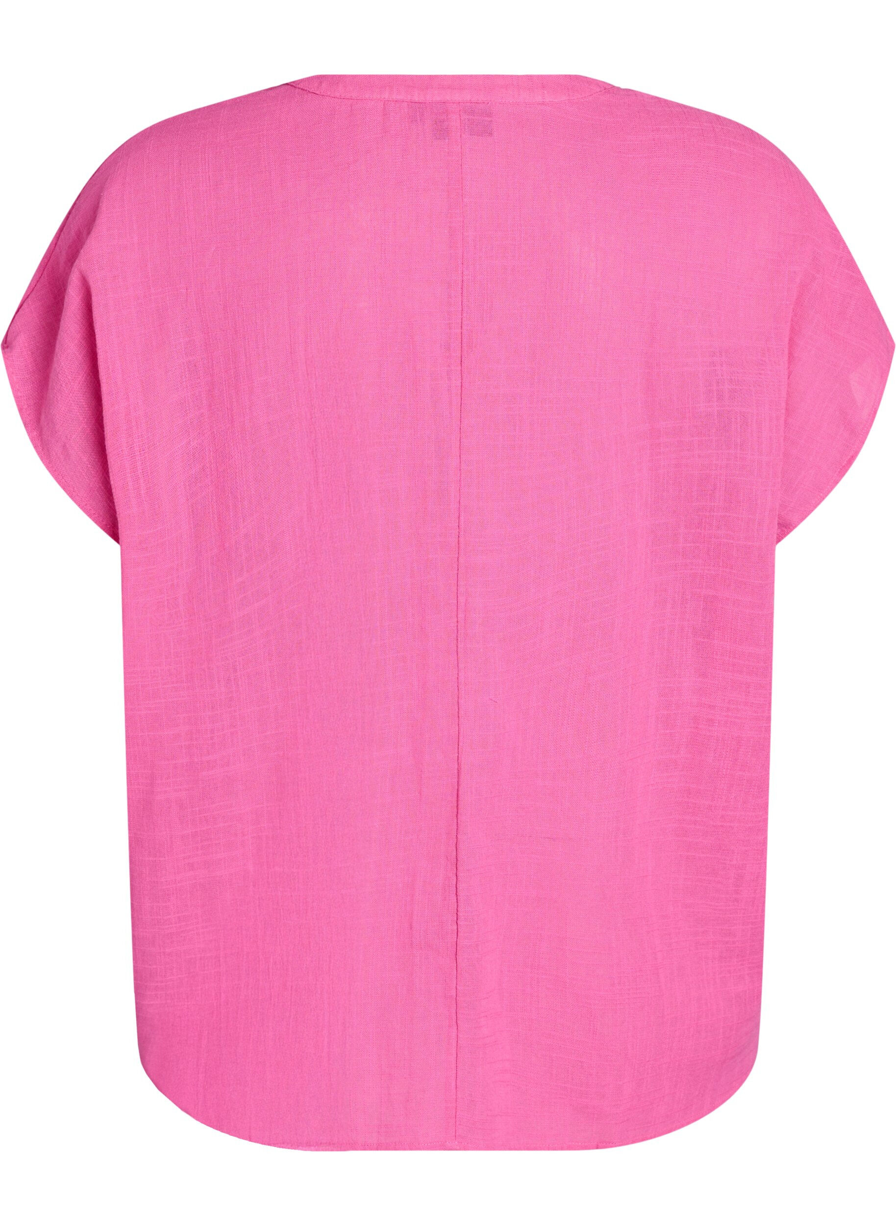 Zizzi FLASH - Lockere Bluse mit angeschnittenen &Auml;rmeln, Pink, Packshot image number 1