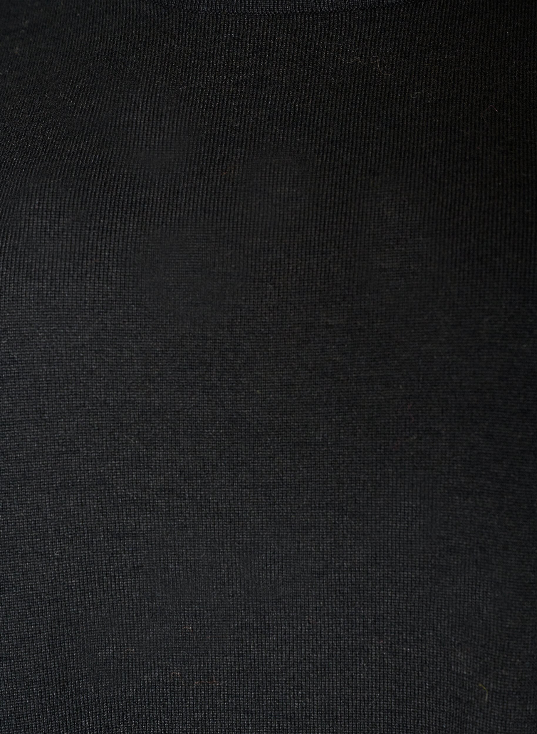 ZizziRobe courte en maille avec ourlet en dentelle, Noir, Packshot image number 2