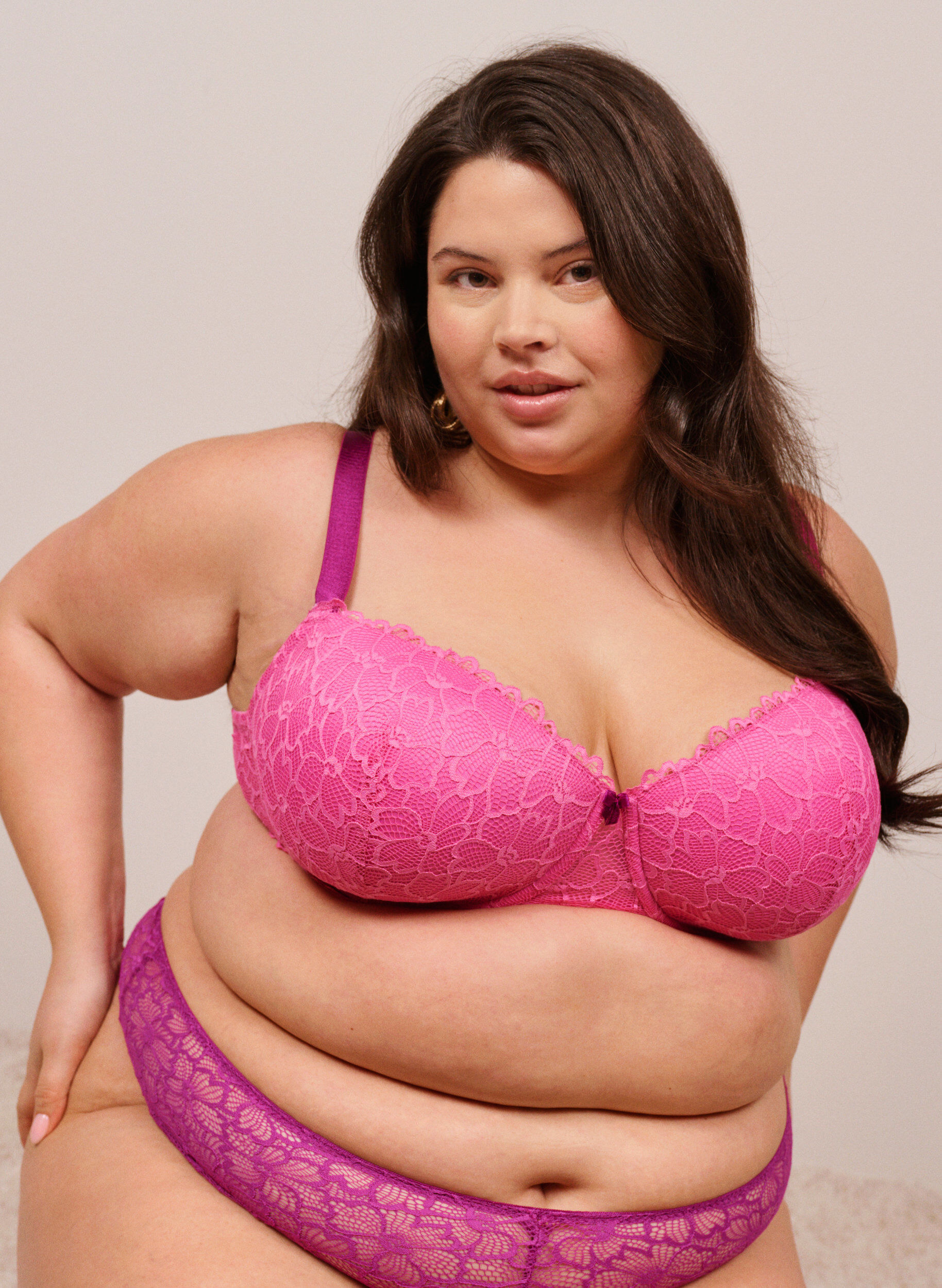 ZizziSoutien-gorge avec dentelle et bonnets coqu&eacute;s, Rose, Image image number 0