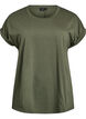 T-shirt &agrave; manches courtes en m&eacute;lange de coton, Vert, Packshot image number 0