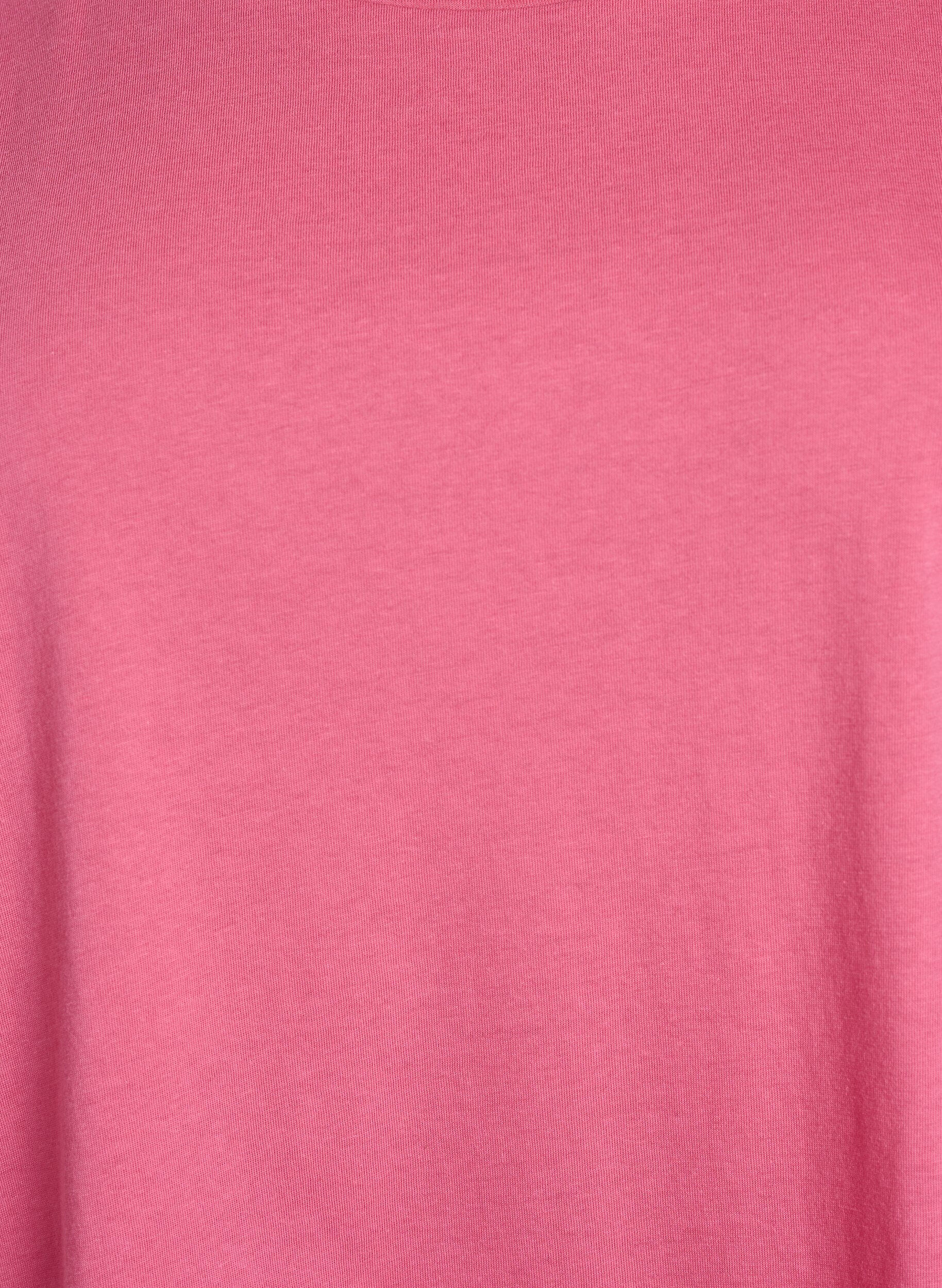 Zizzi Kurz&auml;rmeliges T-Shirt aus Baumwollmischgewebe, Pink, Packshot image number 2