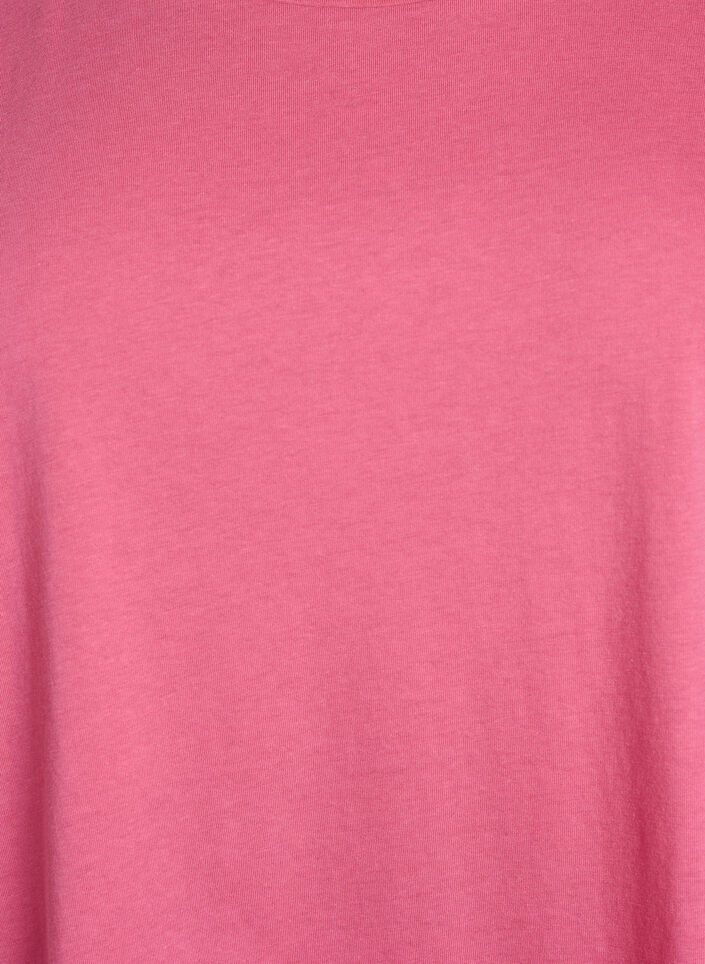 Kurz&auml;rmeliges T-Shirt aus Baumwollmischgewebe, Pink, Packshot image number 2
