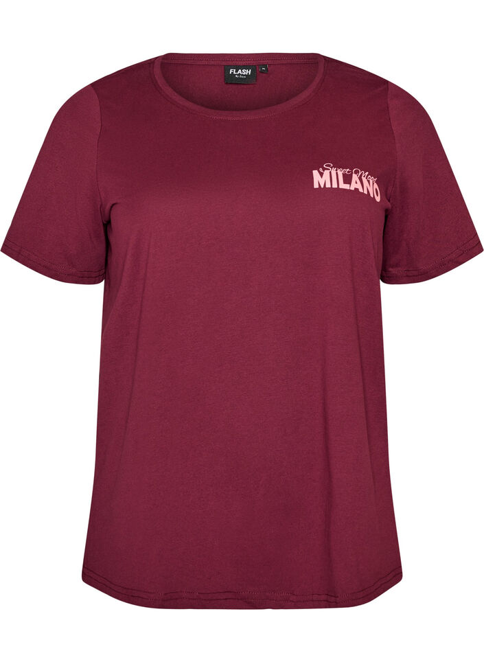 T-Shirt mit Print, Rot, Packshot image number 0