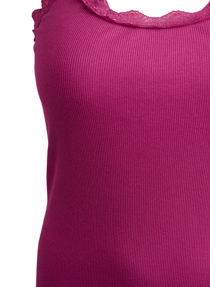 Top mit Spitzensaum, Rot, Packshot image number 2