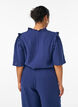 Bluse aus Baumwoll-Musselin mit Broderie Anglaise und 1/2-&Auml;rmeln, Blau, Model image number 2