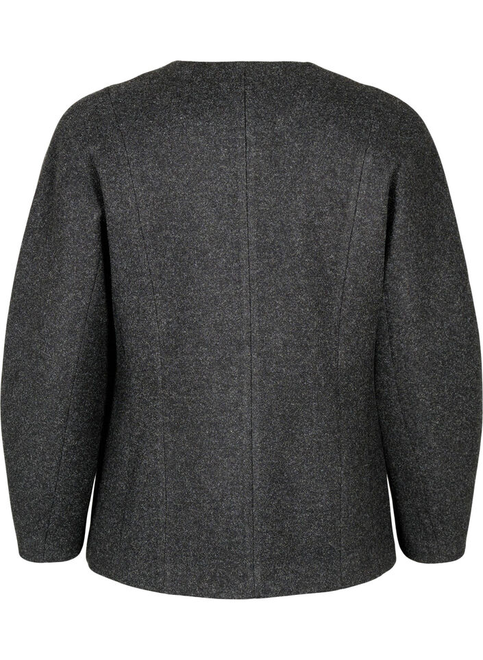 Taillierter Blazer, Dark Grey Melange, Packshot image number 1