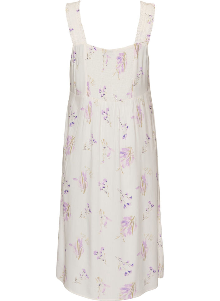 Summer dress with wide straps, White, Packshot image number 1