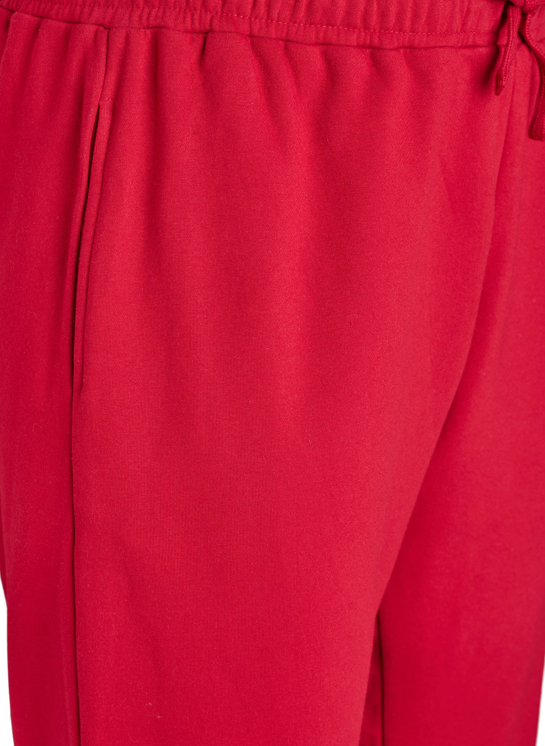 Zizzi Joggers taille haute, Rouge, Packshot image number 2