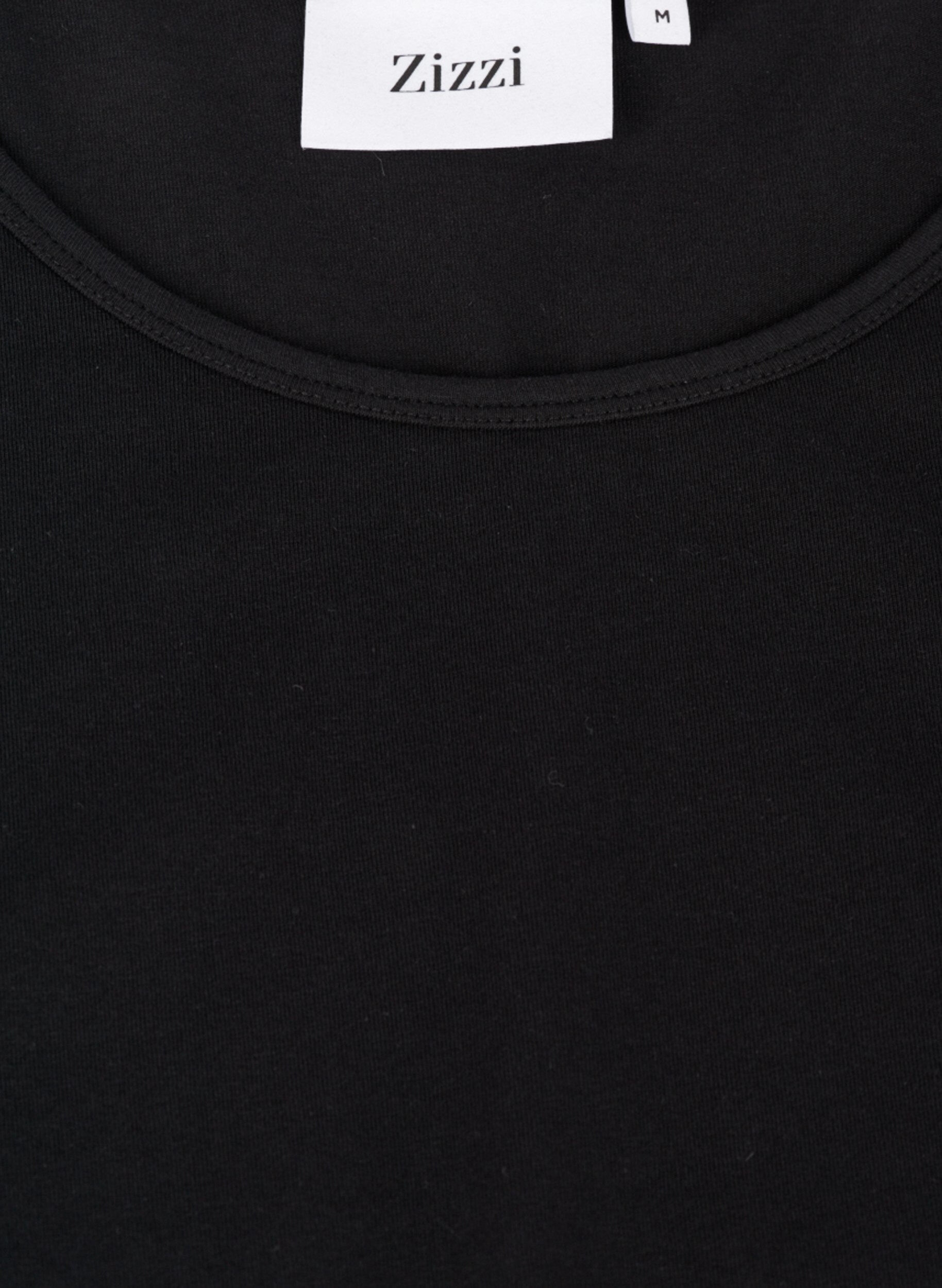 Zizzi Einfarbiges Basic Top, Schwarz, Packshot image number 2