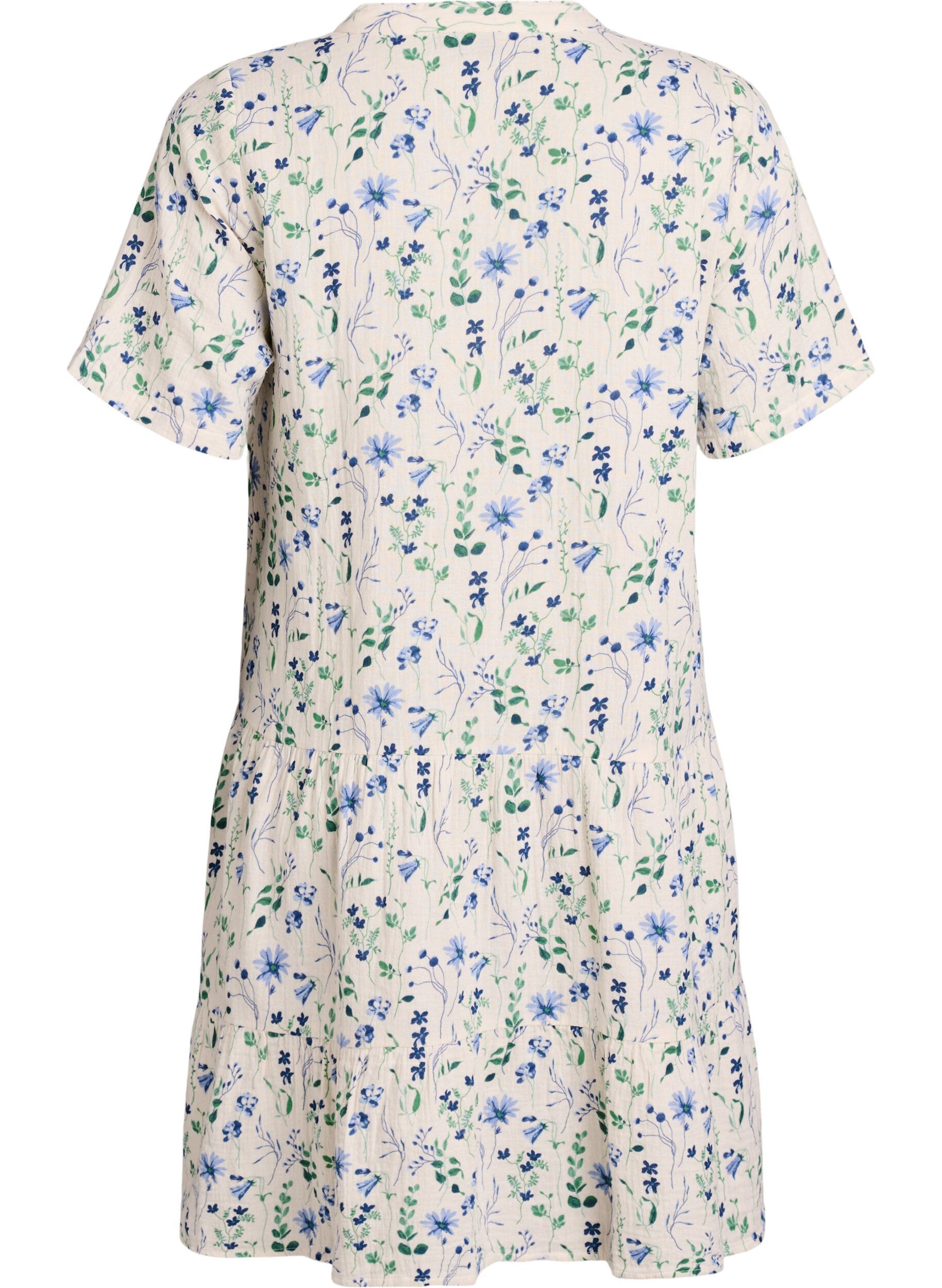 ZizziRobe courte &eacute;vas&eacute;e en mousseline de coton, Beige, Packshot image number 1