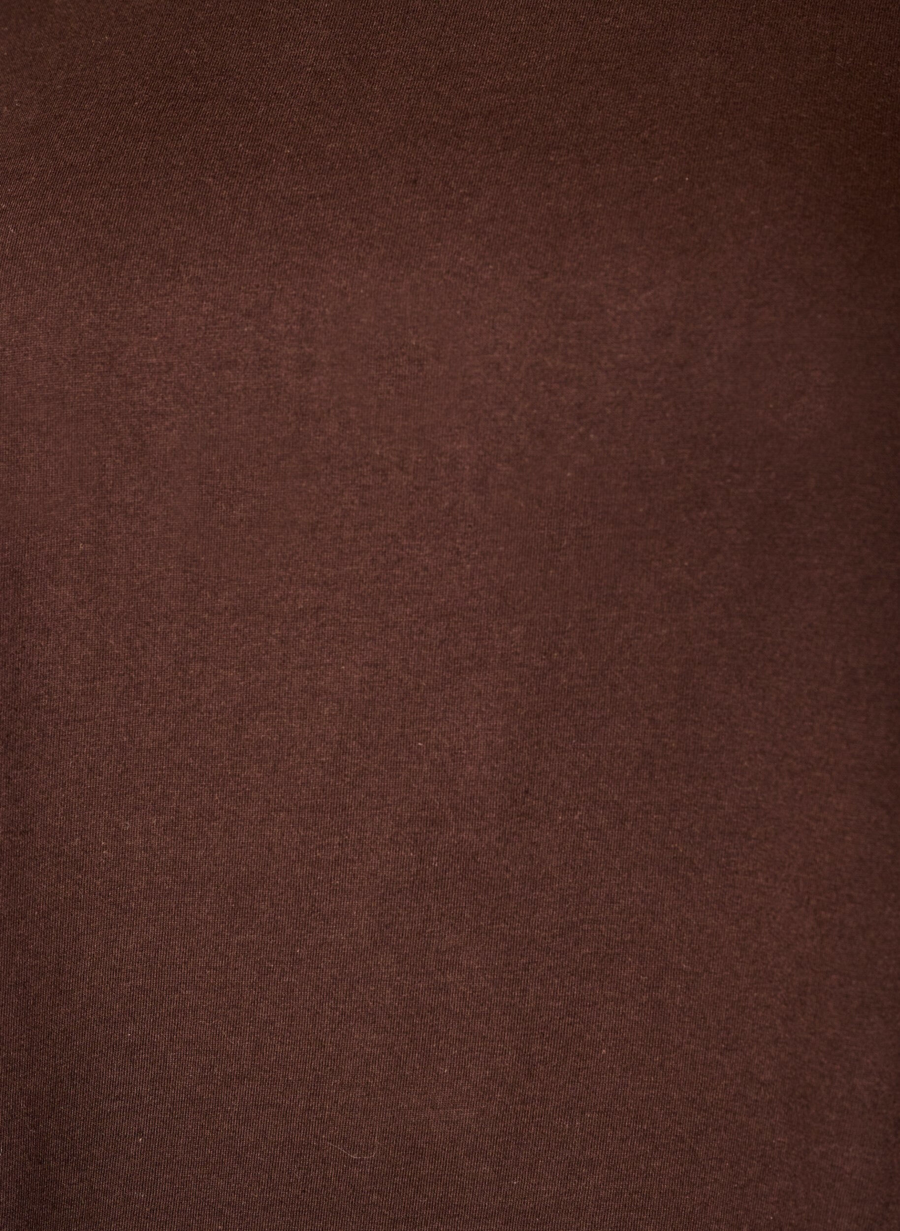 ZizziT-shirt en coton avec d&eacute;tails en crochet, Marron, Packshot image number 2