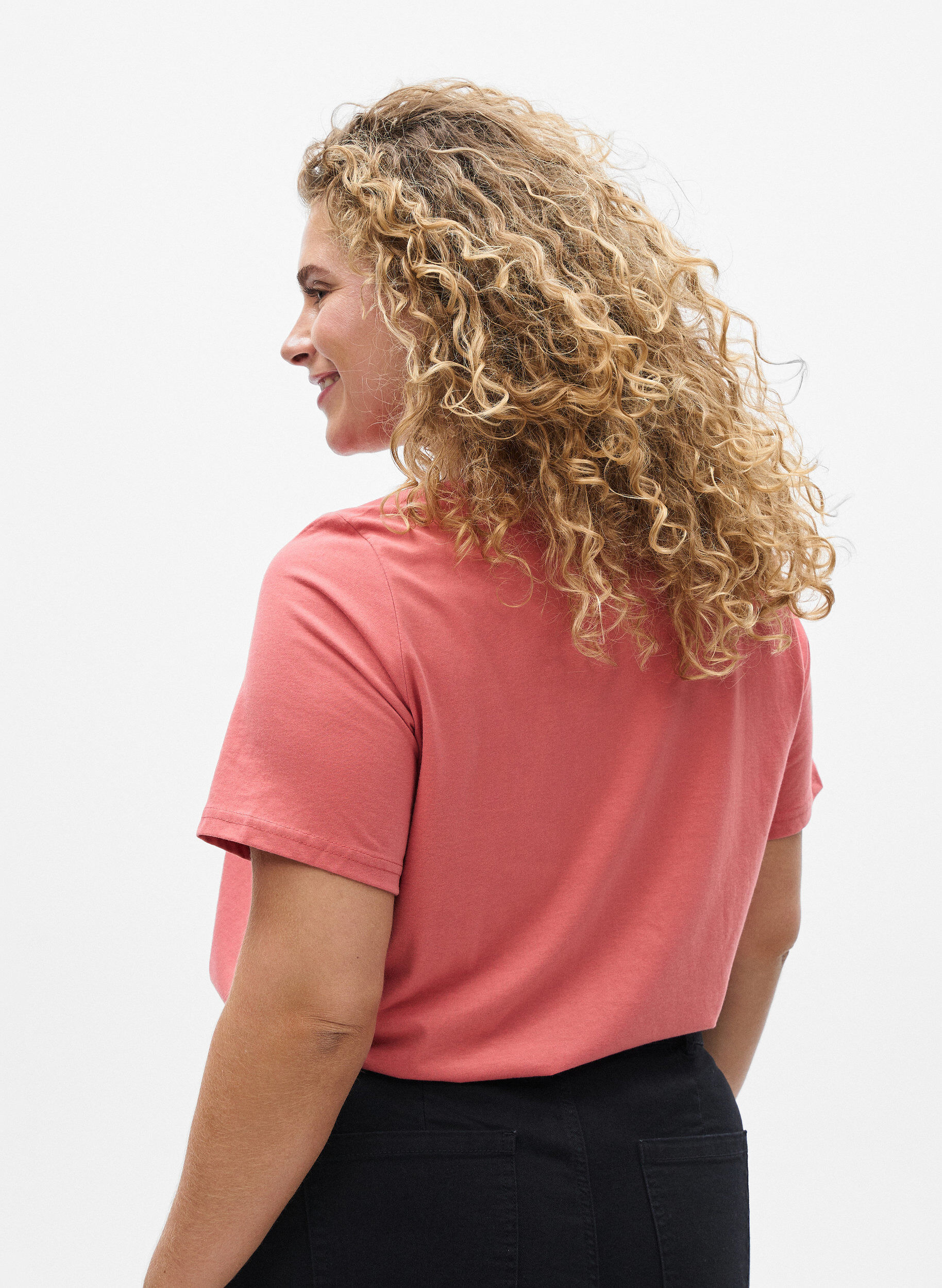 Zizzi FLASH - T-Shirt mit Print, Rot, Model image number 2