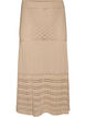 Strickrock mit Lochstickerei, Beige, Packshot image number 0