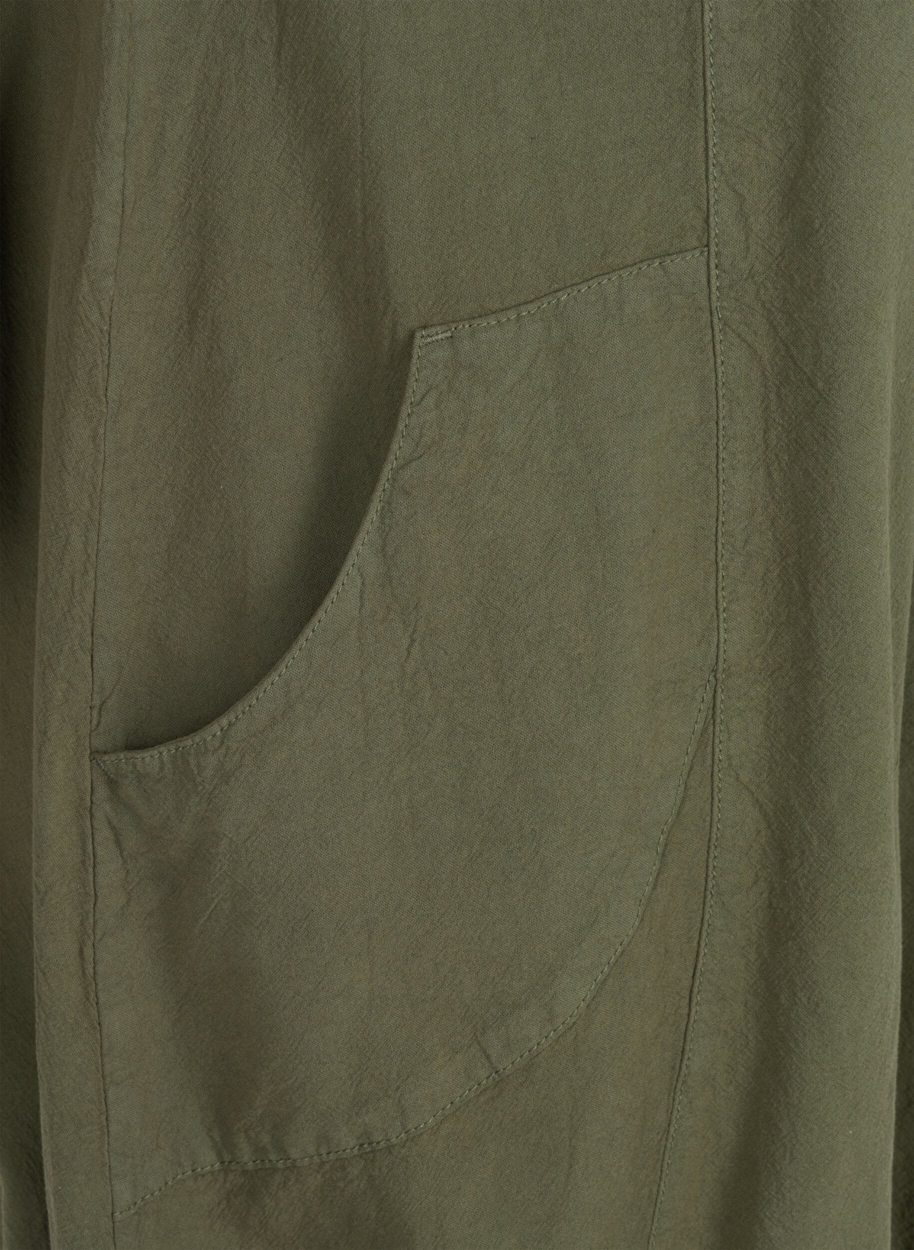 Zizzi Baumwollkleid mit kurzen &Auml;rmeln, Gr&uuml;n, Packshot image number 2