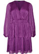 Robe longueur genou &agrave; rayures transparentes et effet portefeuille, Violet, Packshot image number 0