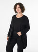 Long cardigan tricoté dans un mélange de viscose, Noir, Model image number 0