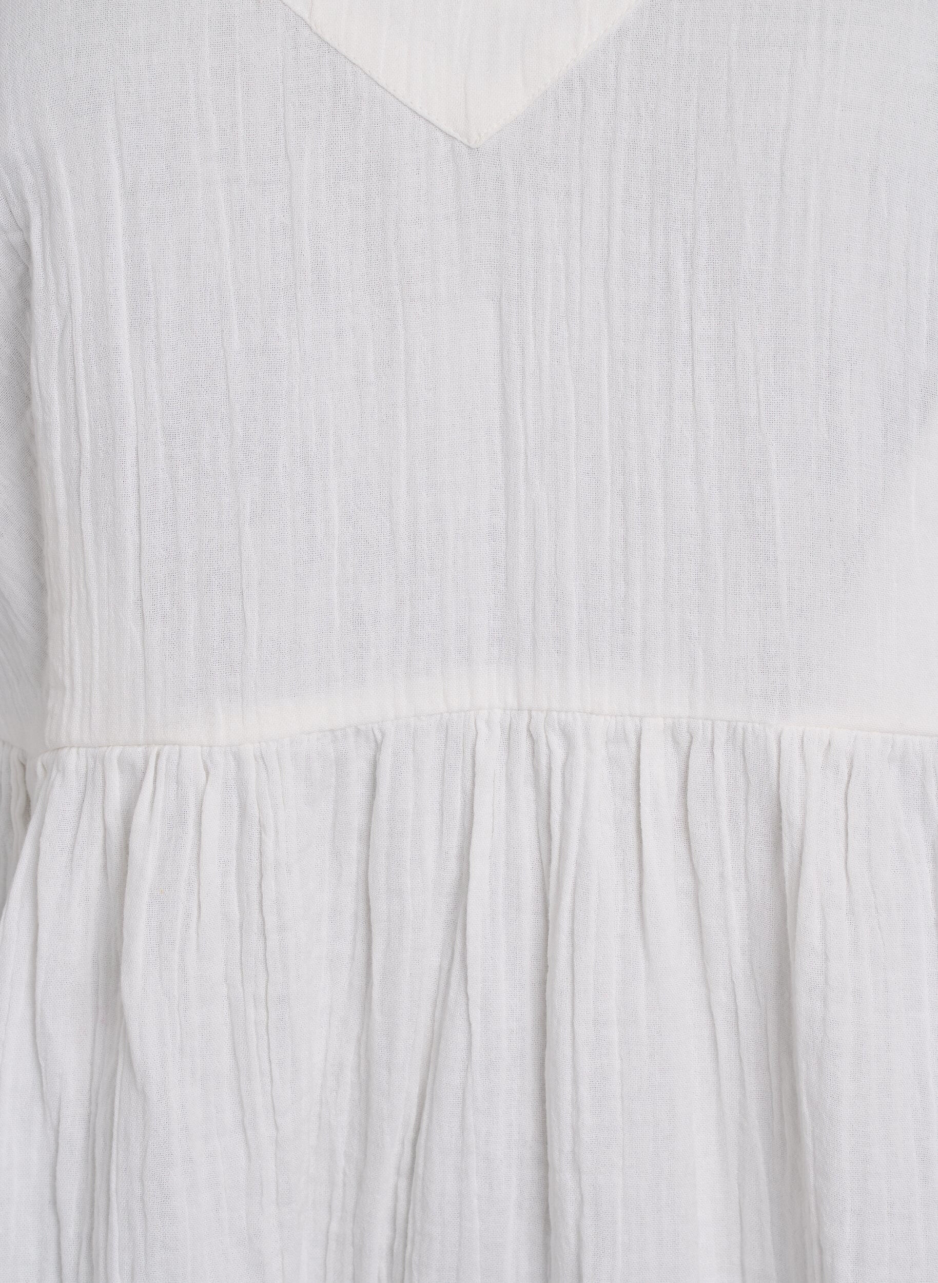 Zizzi Strandkleid aus Baumwolle mit schmalen Tr&auml;gern, Vanille, Packshot image number 2