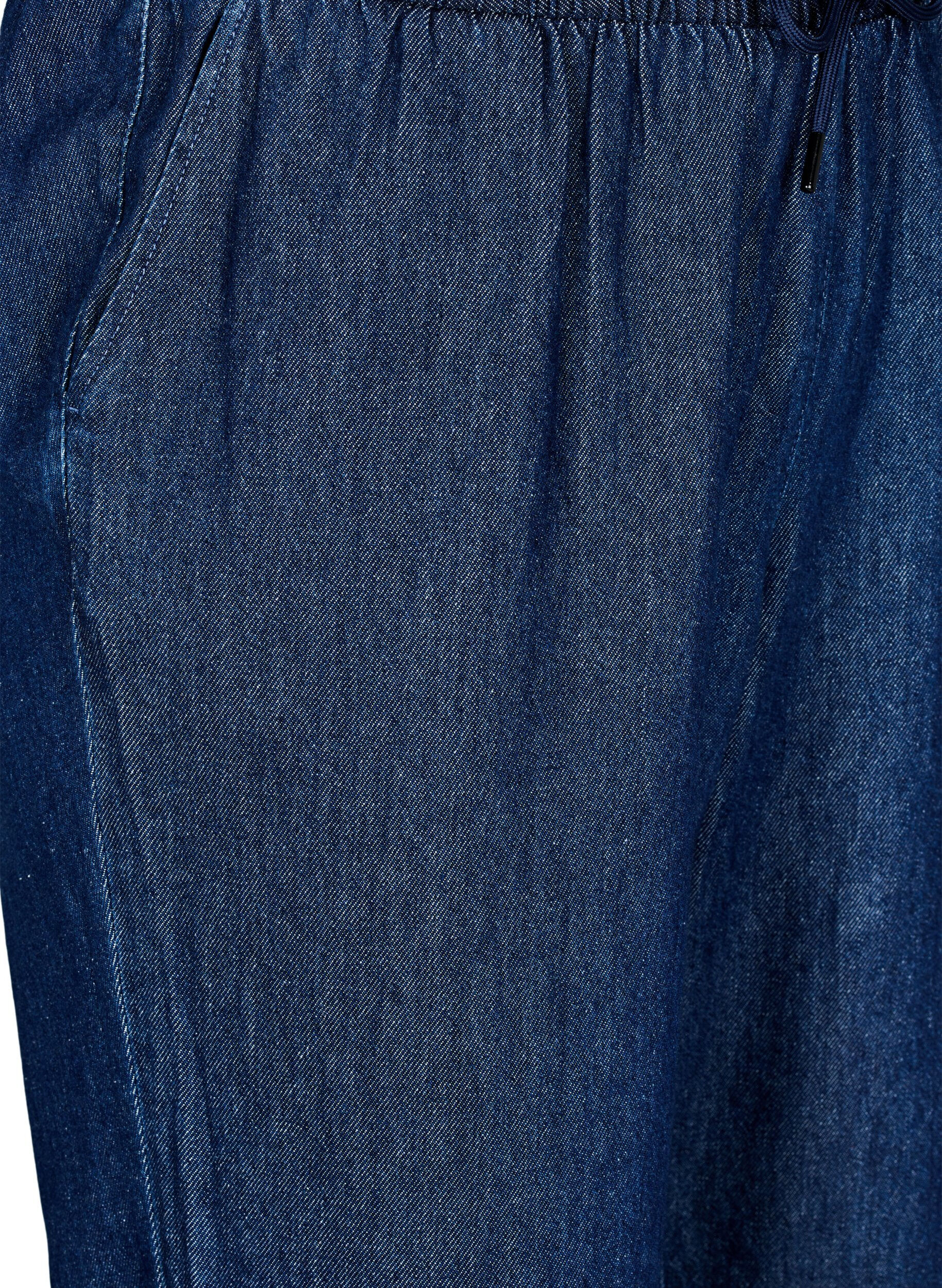 Zizzi Jeans coupe droite &agrave; taille &eacute;lastique, Bleu, Packshot image number 2