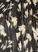 Gemusterte Bluse mit Stehkragen und 3/4-&Auml;rmeln, Schwarz, Packshot image number 2