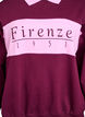 Sweatshirt aus Bio-Baumwolle mit Kragen und Kontrastprint, Dunkles Bordeaux, Packshot image number 2