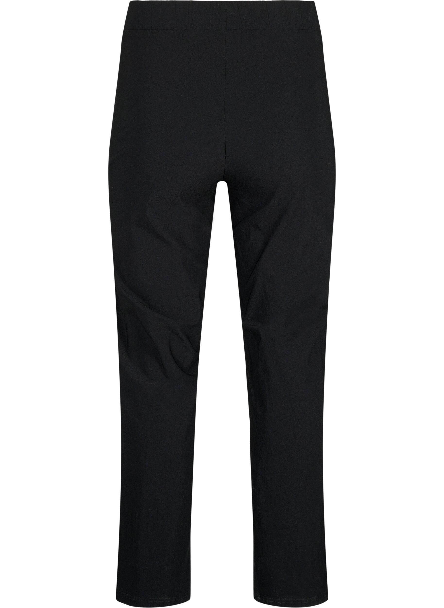 Zizzi Pantalon extensible en viscose, Noir, Packshot image number 1
