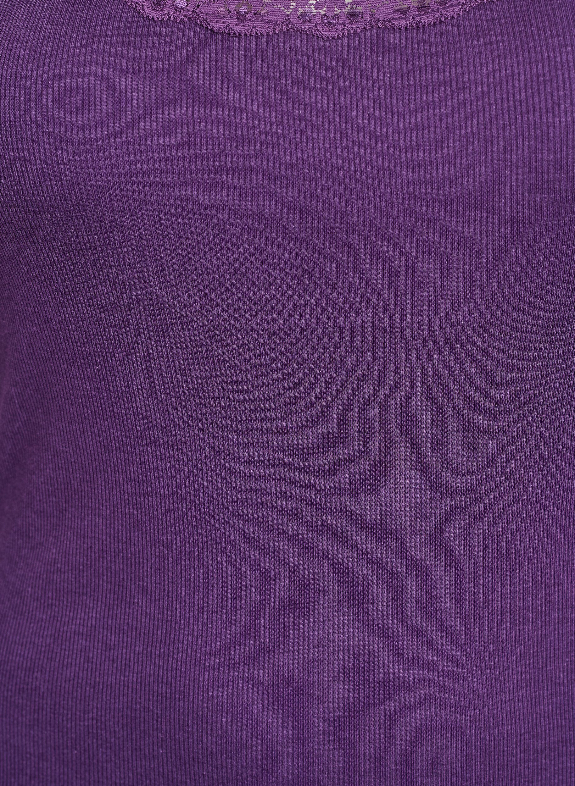 ZizziHaut avec bordure en dentelle, Violet, Packshot image number 2