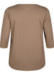  Trainingsbluse mit 3/4 Ärmeln, Beige, Packshot image number 1