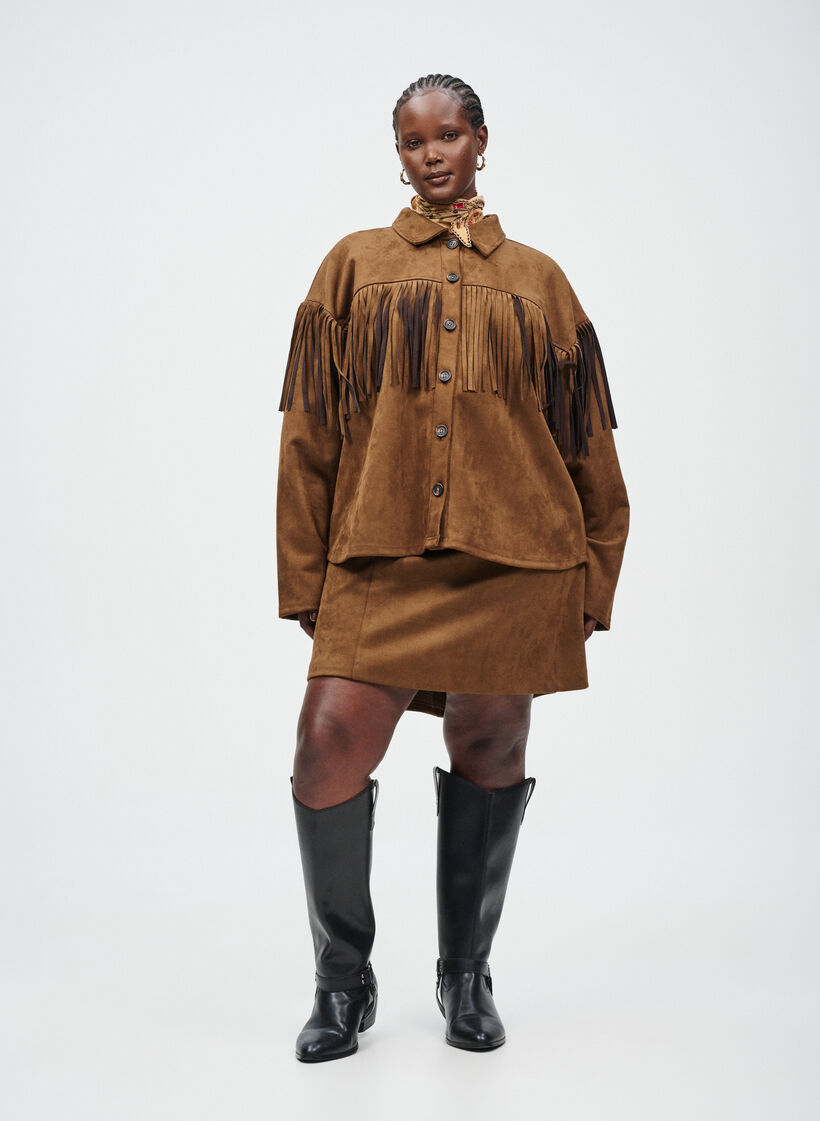 Ensemble en simili cuir suédé, , Model