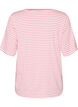 T-shirt en TENCEL&trade; Lyocell &agrave; rayures, Rose, Packshot image number 1