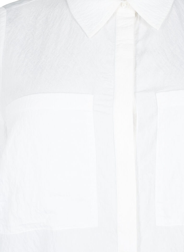Chemise en viscose avec broderie anglaise, Bright White, Packshot image number 2