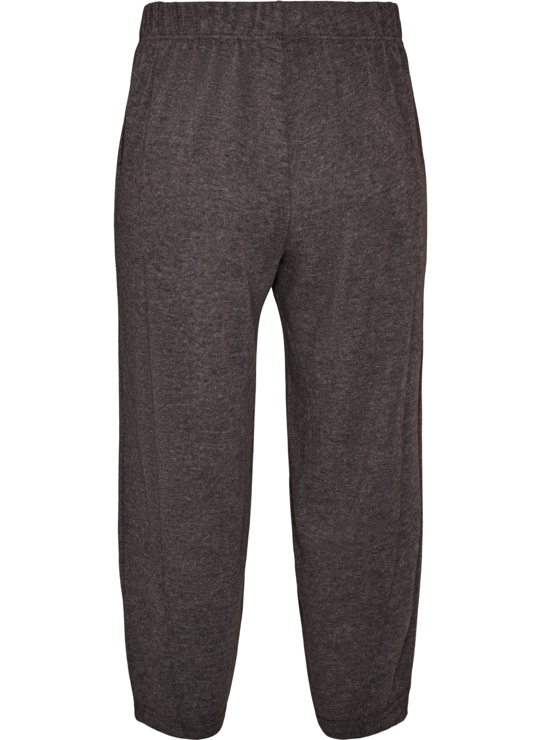 ZizziPantalon barrel en jersey &agrave; taille haute, Gris anthracite, Packshot image number 1