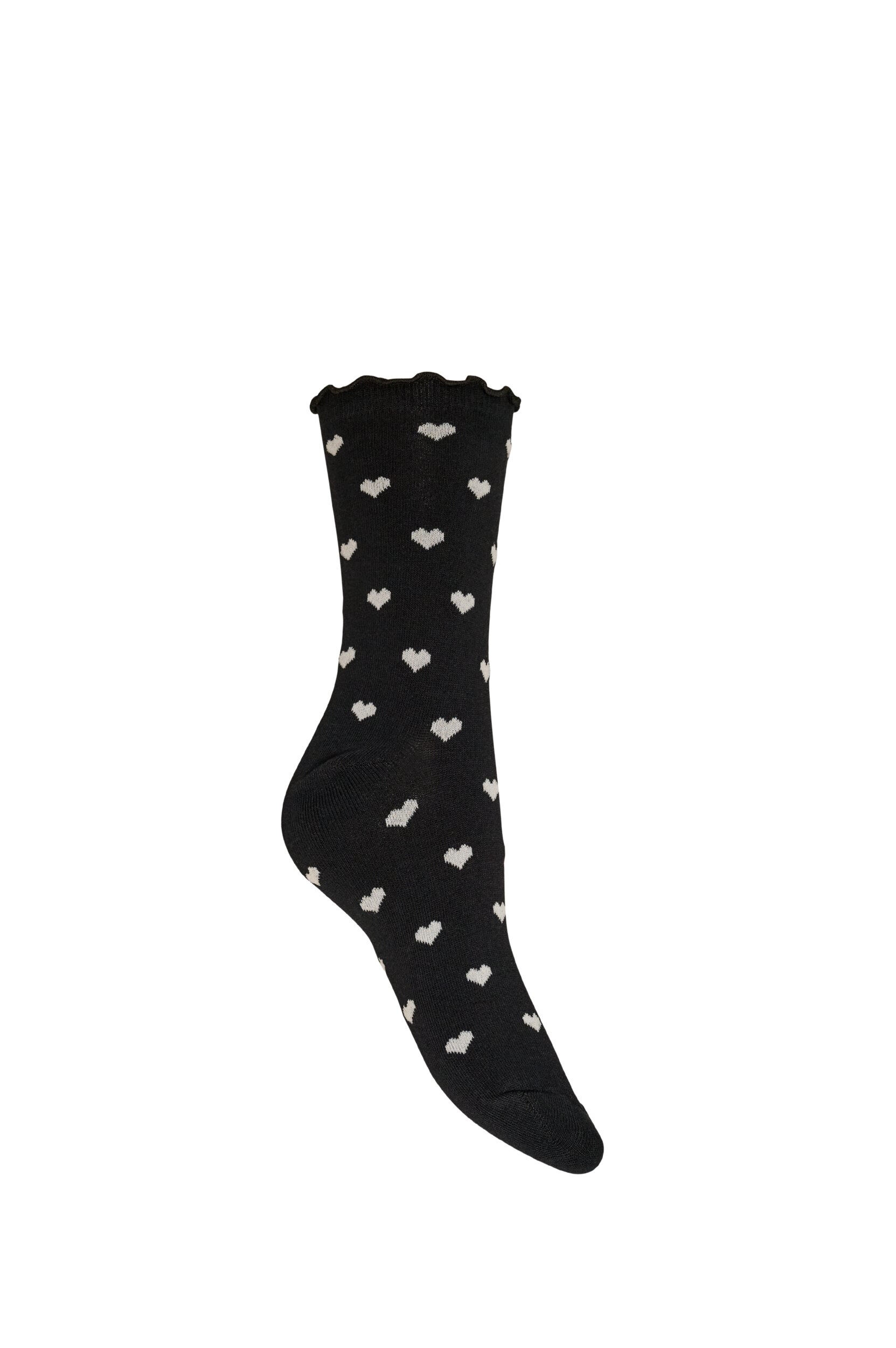 ZizziChaussettes en coton avec des motifs, Noir, Packshot image number 1