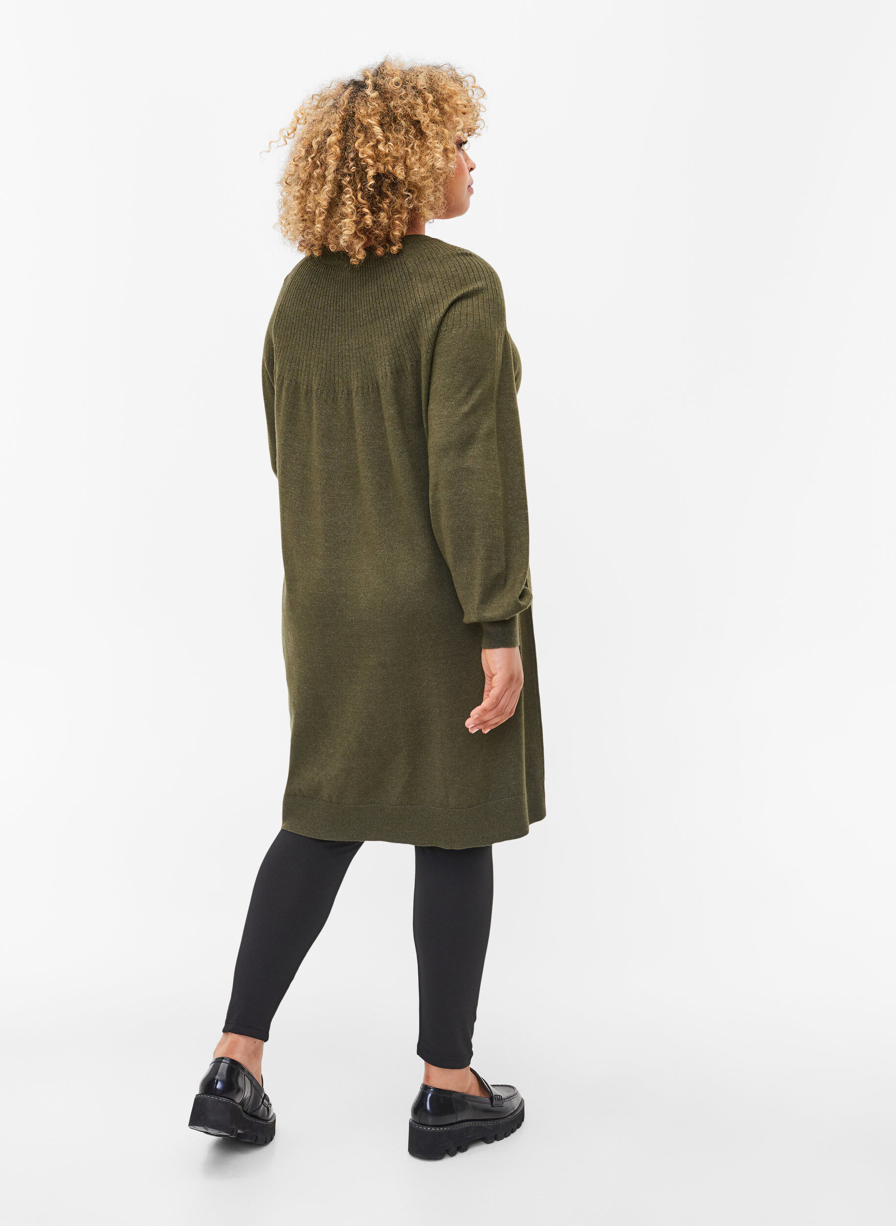 Zizzi 2 Paar Basic-Leggings, Black, Model image number 1