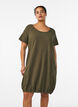Robe en coton &agrave; manches courtes, Vert fonc&eacute;, Model image number 0