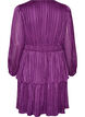 Robe longueur genou &agrave; rayures transparentes et effet portefeuille, Violet, Packshot image number 1
