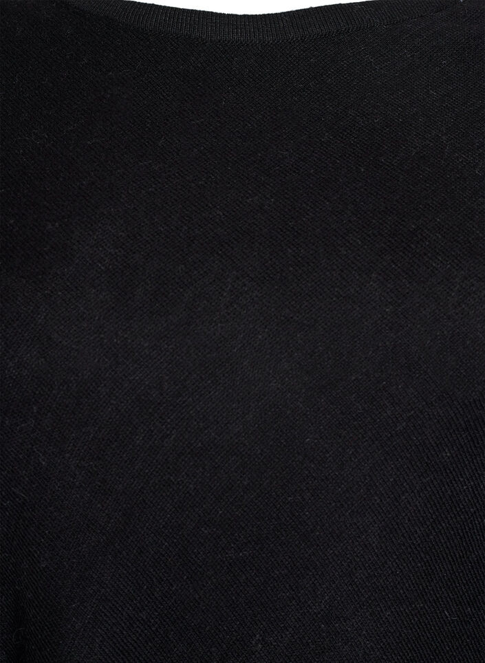 Poncho en maille fine, Noir, Packshot image number 2