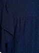 Kleid mit Rüschenärmeln und gepunkteter Textur, Navy Blazer, Packshot image number 3