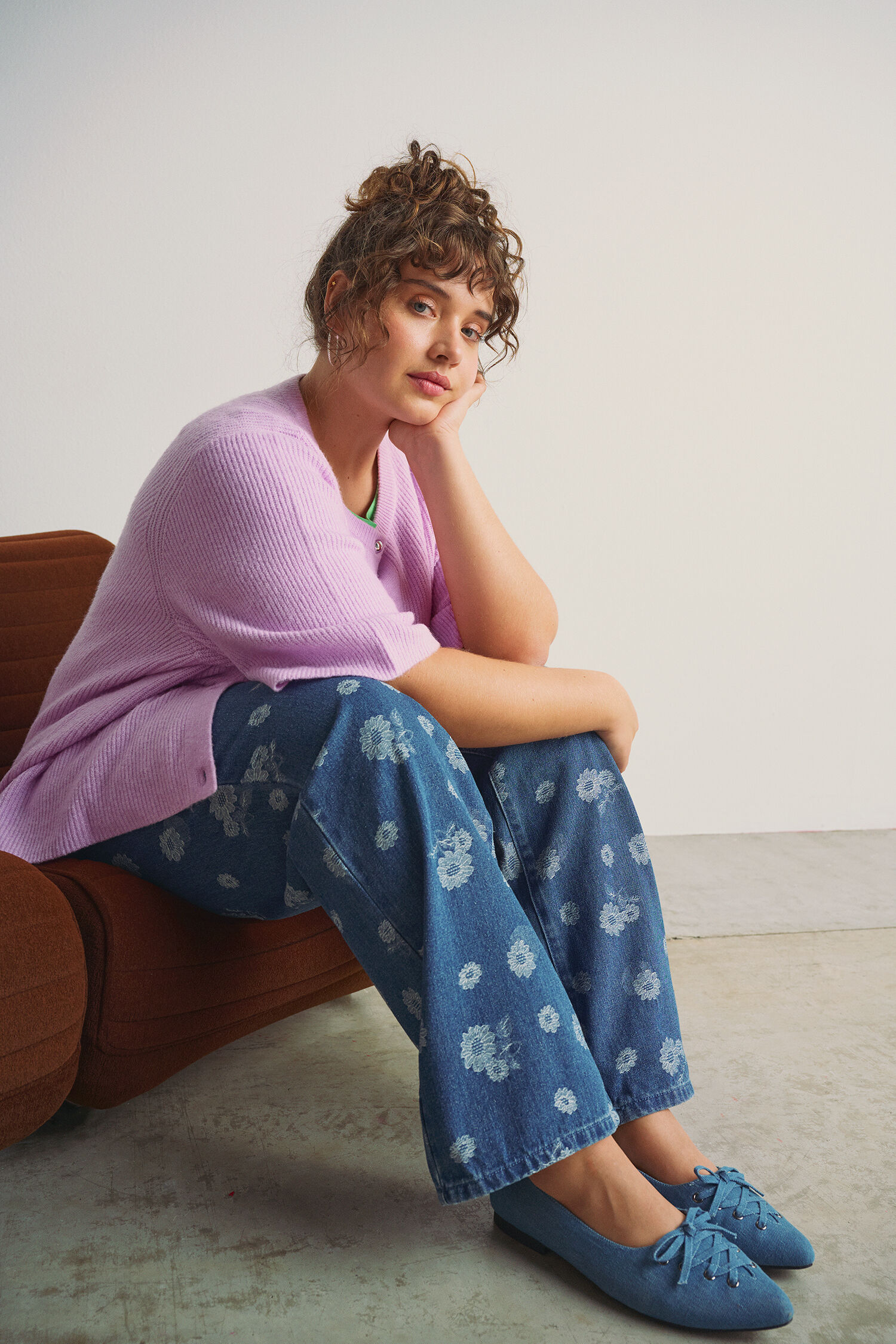 Zizzi Farbenfrohe Strickwaren, , Model