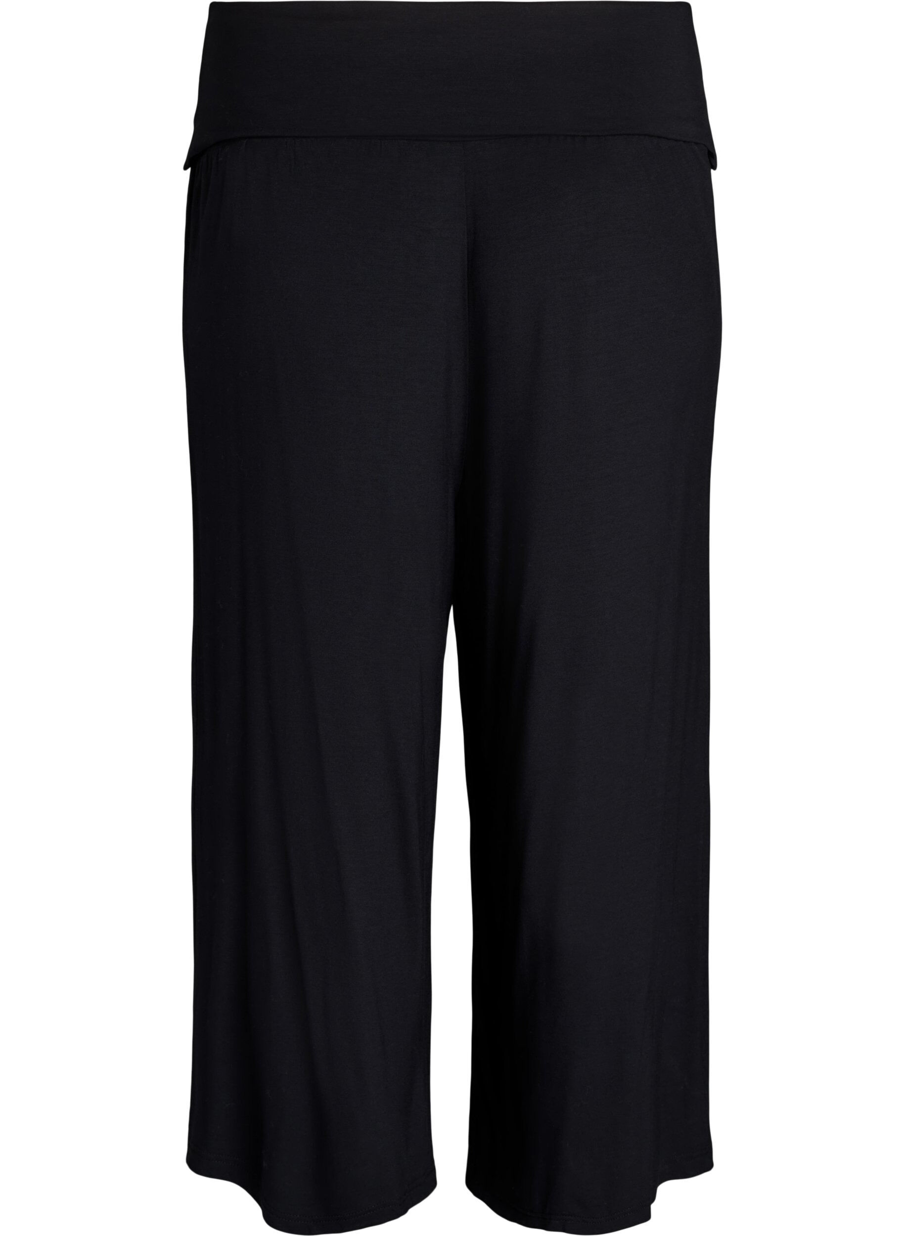Zizzi Jupe-culotte taille haute en jersey, Noir, Packshot image number 1