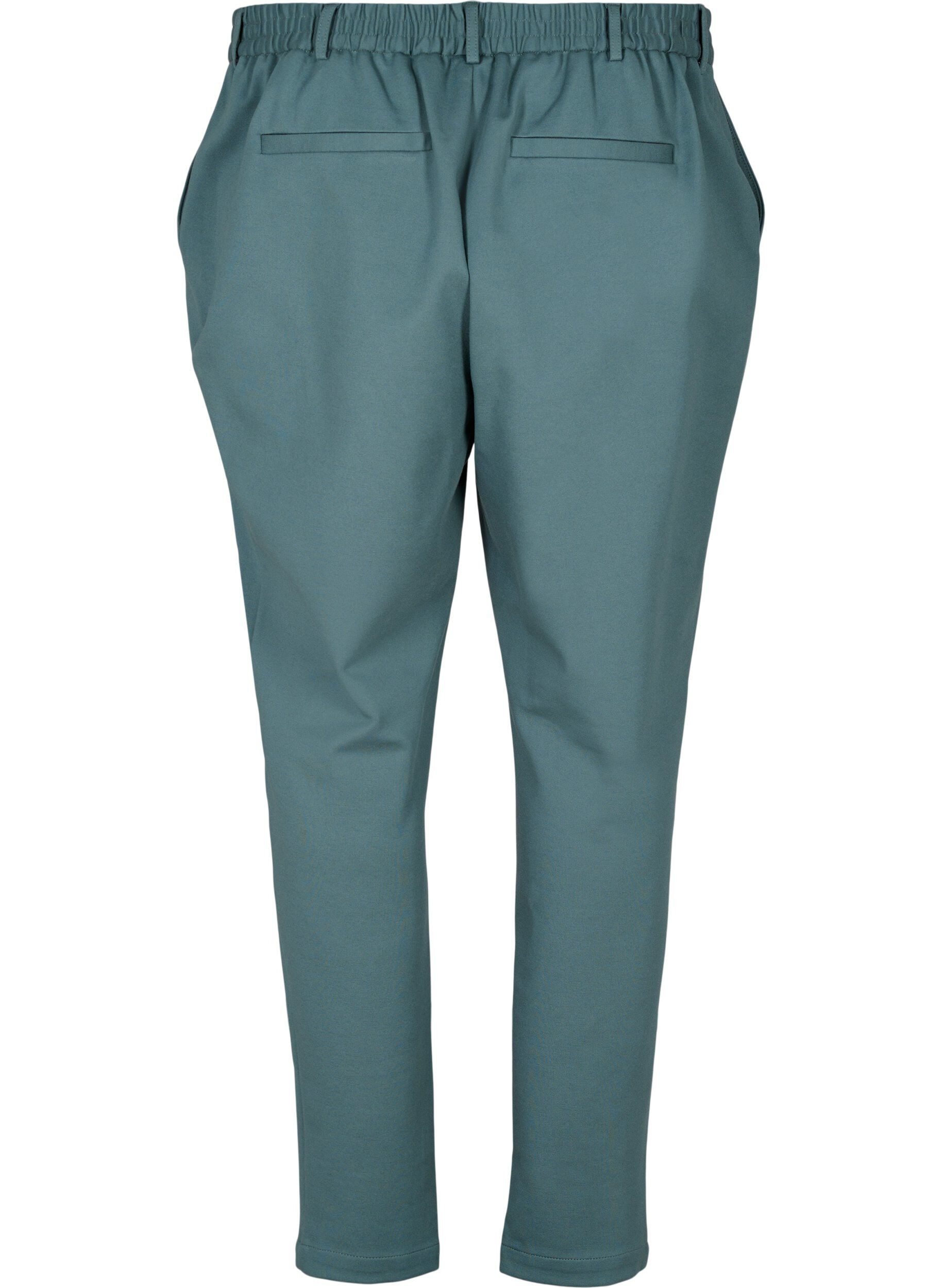 Zizzi Cropped Hose mit Taschen und verstellbaren Schn&uuml;ren, Silver Pine, Packshot image number 1