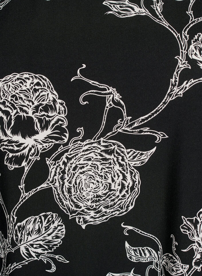 Robe en viscose avec d&eacute;coupe, Noir, Packshot image number 2