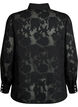 Jacquard-Bluse mit Perlenknöpfen, Black, Packshot image number 1