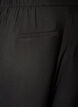 Pantalon en viscose avec taille &eacute;lastiqu&eacute;e et jambes droites, Noir, Packshot image number 3